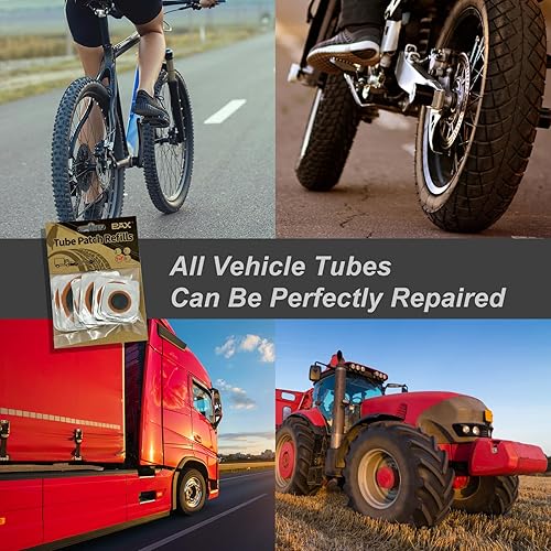 Miniatura 5 de PAX 15 piezas de repuesto de parche de tubo interior. Contiene 3 piezas de recambio de reparación de neumáticos planos de pinchazos para bicicleta,