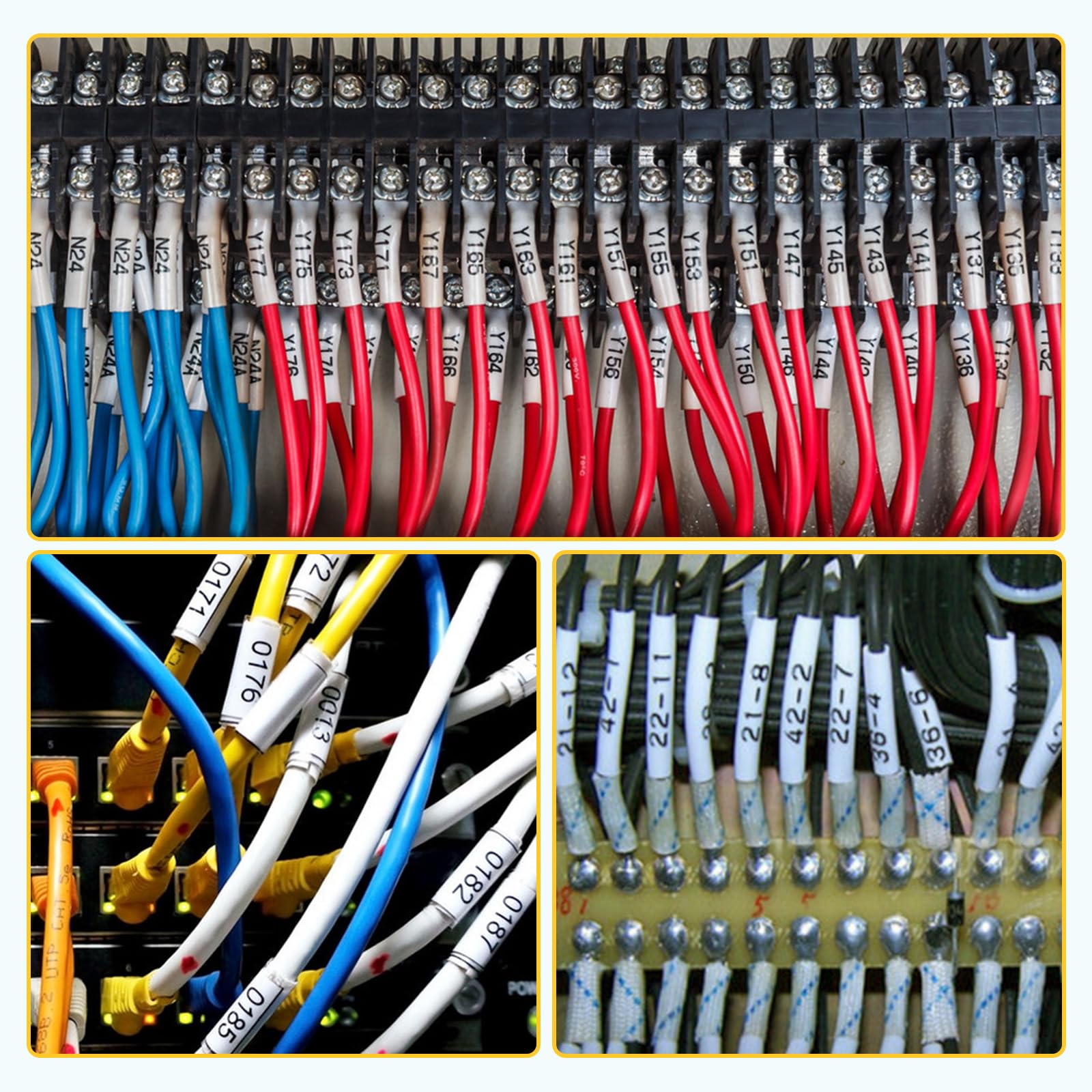 Pristar 3x Compatibile con P Touch HSe-241 HSe241 HSc-241 Nastro Termoretraibile Nero su Bianco per Etichette 17,7mm x 1,5m per Brother PT-E500VP PT-E550WVP P700 P950NW D460BT D600VP E310BTVP E560BTVP