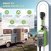 Vista 6 de EyGde Protector de sobretensiones para RV de 30 amperios, analizador de circuito RV con cubierta impermeable, protector de voltaje de potencia