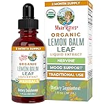 MaryRuth Organics Lemon Balm Leaf Liquid Extract | Mood Support | Relaxation | Calming | Nervine Herbal | Lemon Balm Tincture | USDA Organic | Vegan | Non-GMO | Gluten Free | 1 Fl Oz