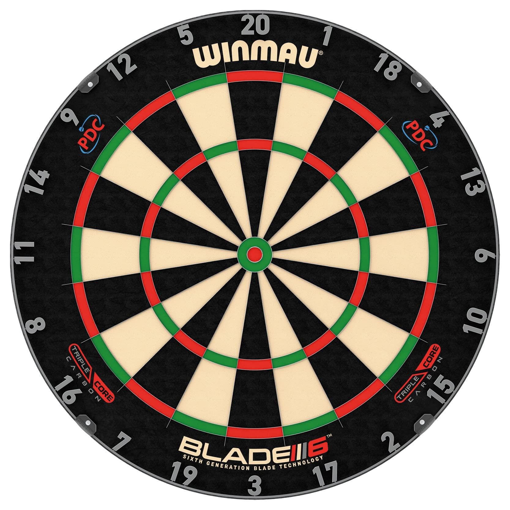 Photo 1 of WINMAU Blade 6 Triple Core Carbon Professional Bristle Dartboard