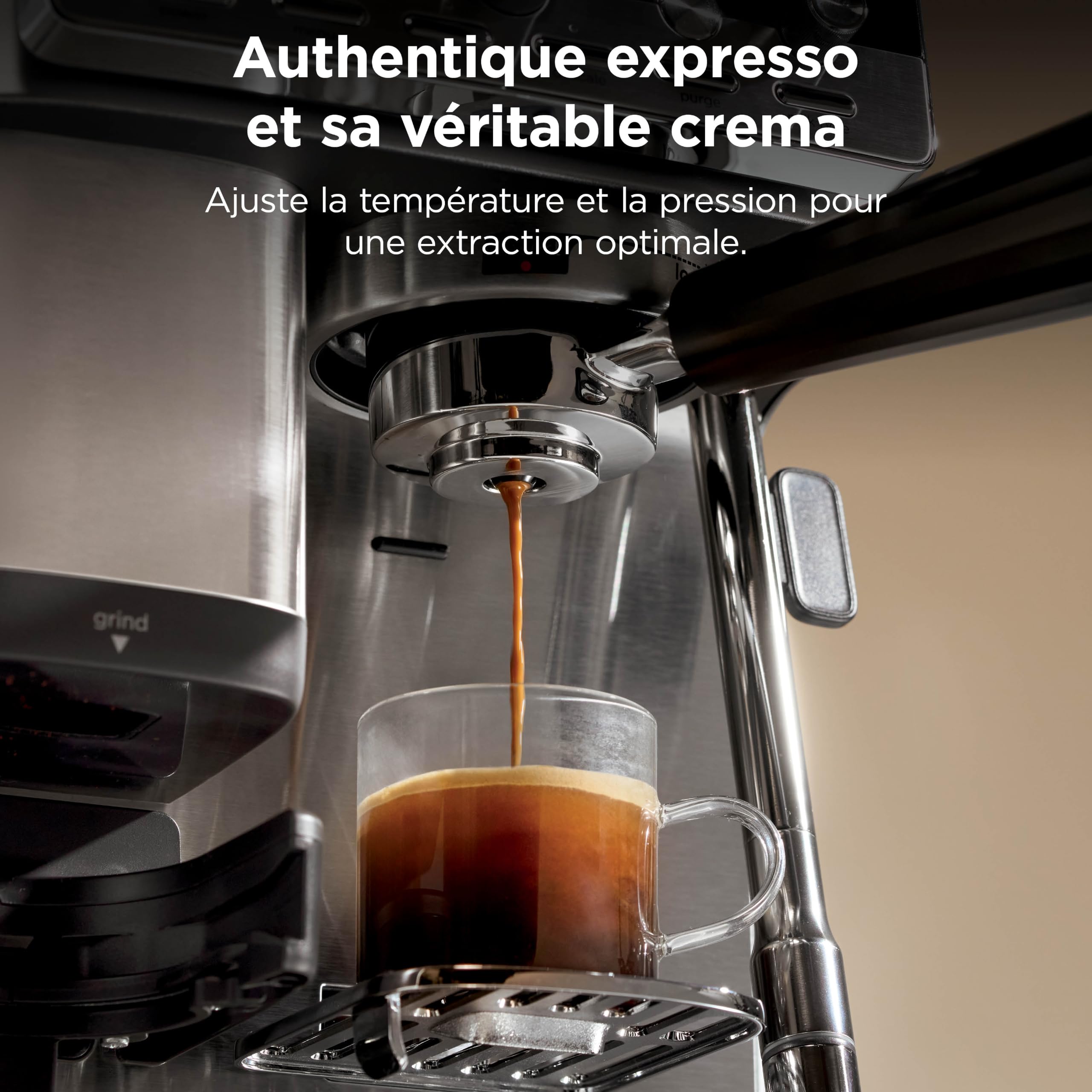 Ninja Luxe Café Mini 2-en-1, Machine à café filtre et expresso avec broyeur à grains intégré et mousseur automatique ES351EU