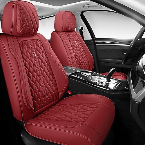 Miniatura 9 de Wateroroof - Juego completo de fundas de asiento de automóvil de cuero de cobertura completa, fundas de asiento para automóviles, camiones, sedanes,