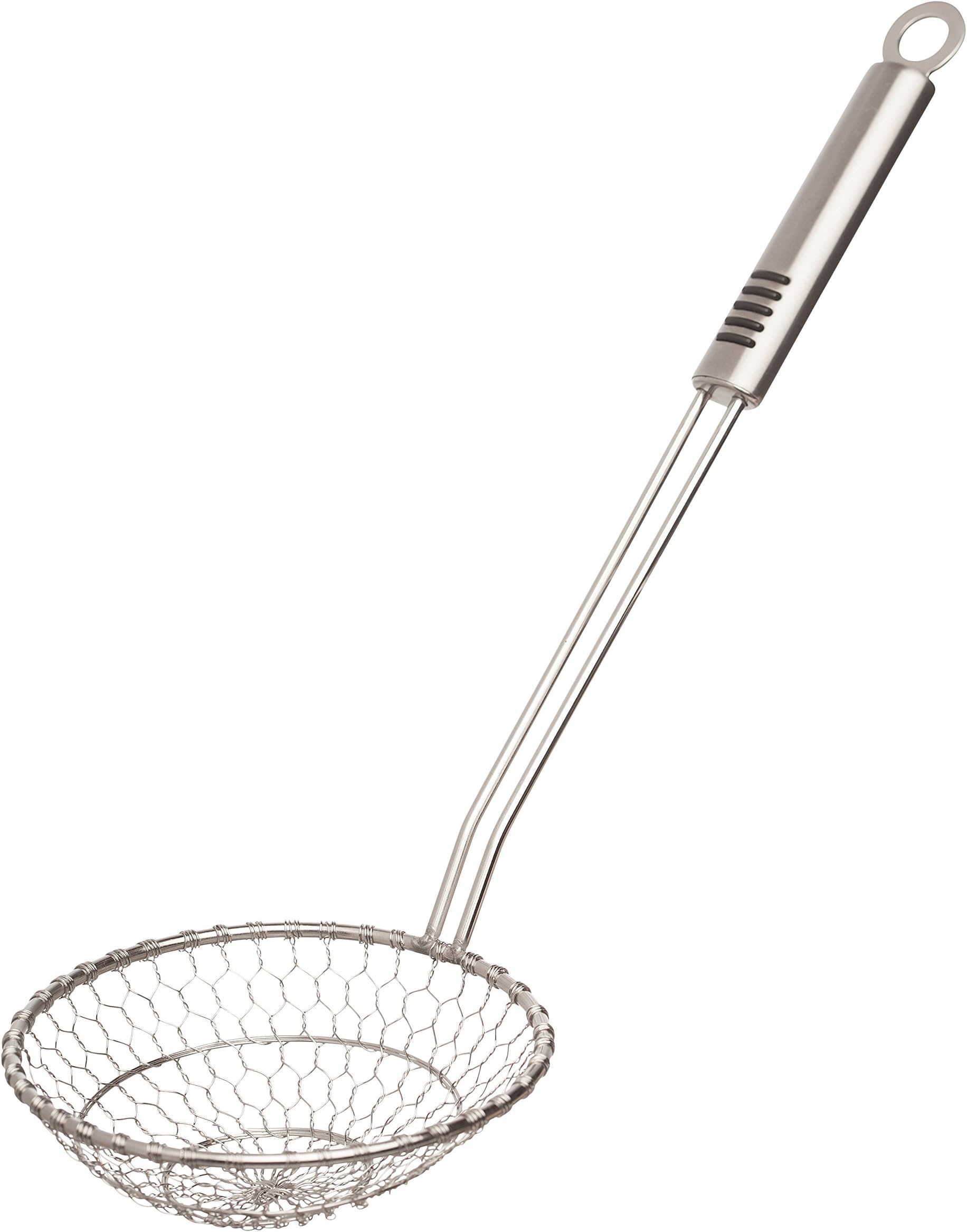 Helen's Asian Kitchen 97115 Helen’s Asian Kitchen Stainless Steel Mesh Spider Food Dumpling Noodle, 5-Inch Strainer Basket