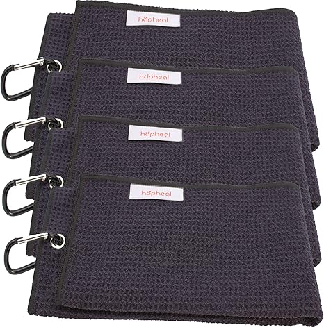 Review haphealgolf Golf Towel Set-Golf Towels for Golf Bags with Clip for Men and Women,16″ x 21″ Microfiber Waffle, Tri-fold,Funny Golf Towel Kit for Gift