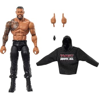 Mattel WWE Elite Action Figure & Accessory Series #117 6-Inch Collectible Roman Reigns with 25 Points of Articulation & Interchangeable Hands