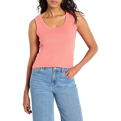 NIC+ZOE Perfect Knit Rib Scoop Tank Top Women