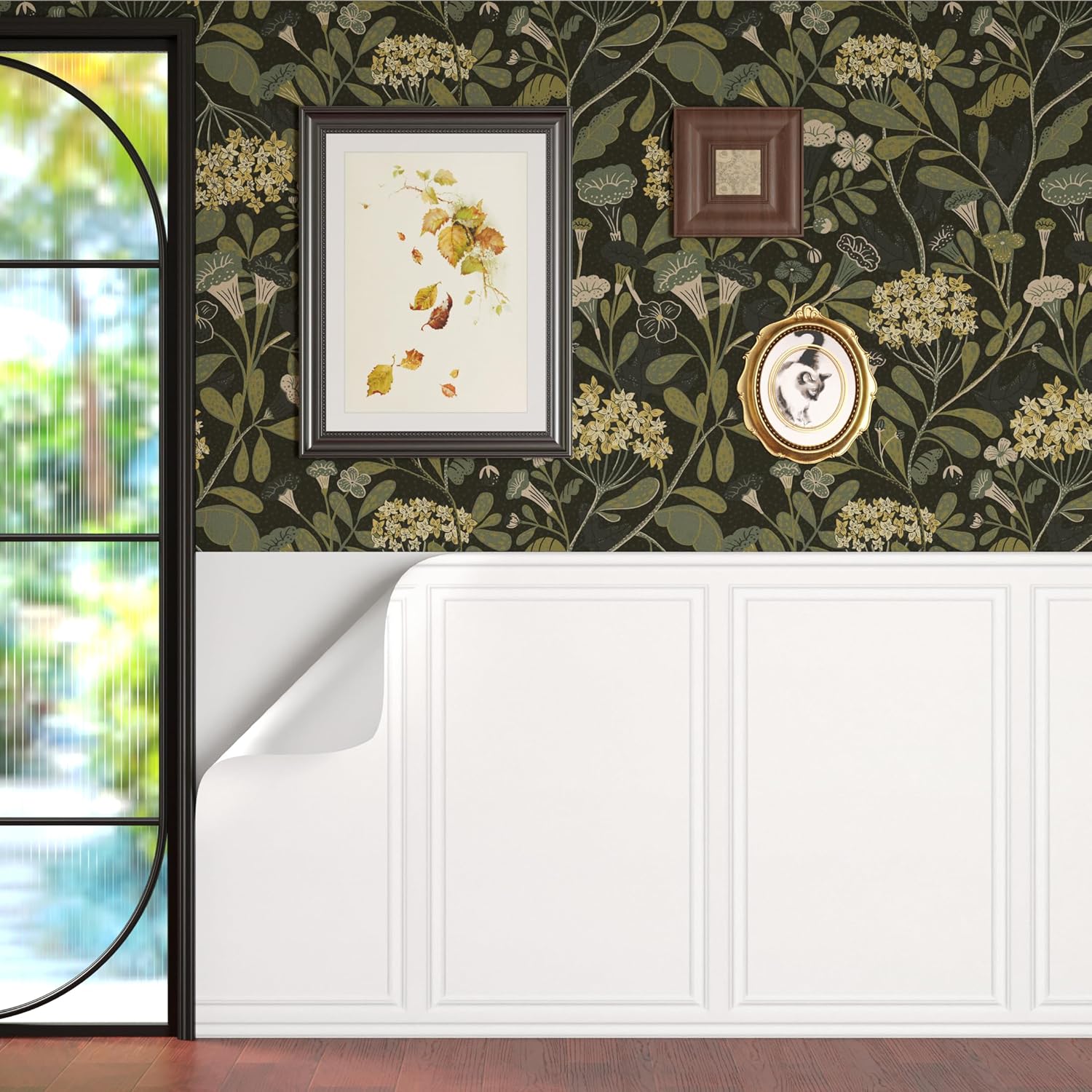 Oxdigi Faux Wide Panel Peel and Stick Wallpaper, 35.4" x 118.1", Realistic Visual 3D Panel Contact Paper, Waterproof, Removable, White for Accent Wall