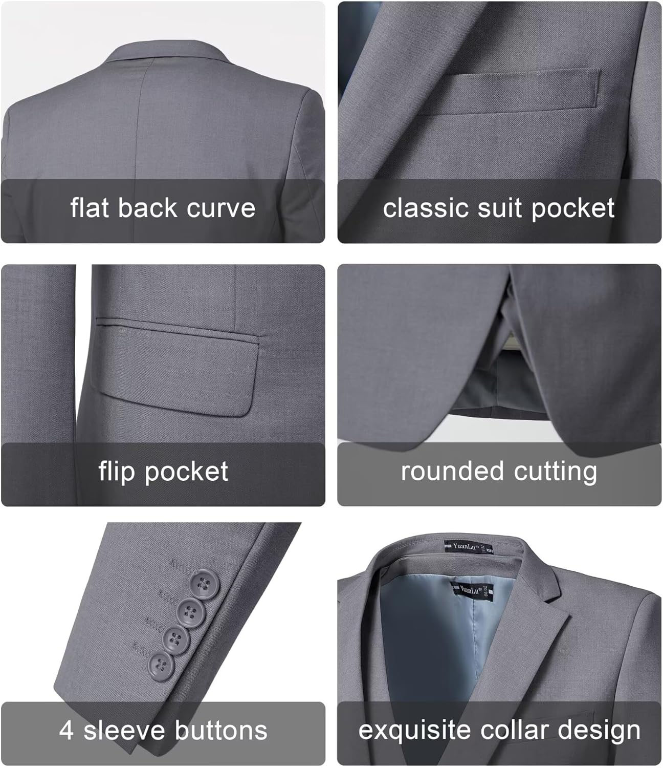 Mens Suits Slim Fit Prom Homecoming Suit for Men Wedding Business Tux Outfit 2 Piece Suit Jacket Blazer ＆Pants Set