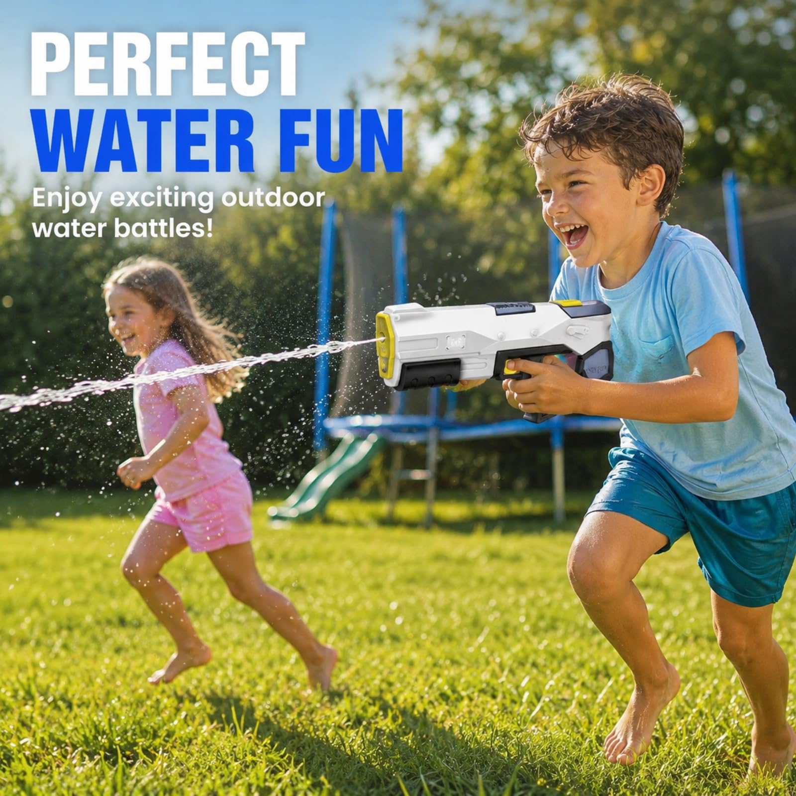 Pistola ad acqua elettrica,Self-Priming Water Guns, Water Gun with Lights and Sound Effects, Adult Water Gun, Gifts for Kids Birthday Gifts Beach Toys