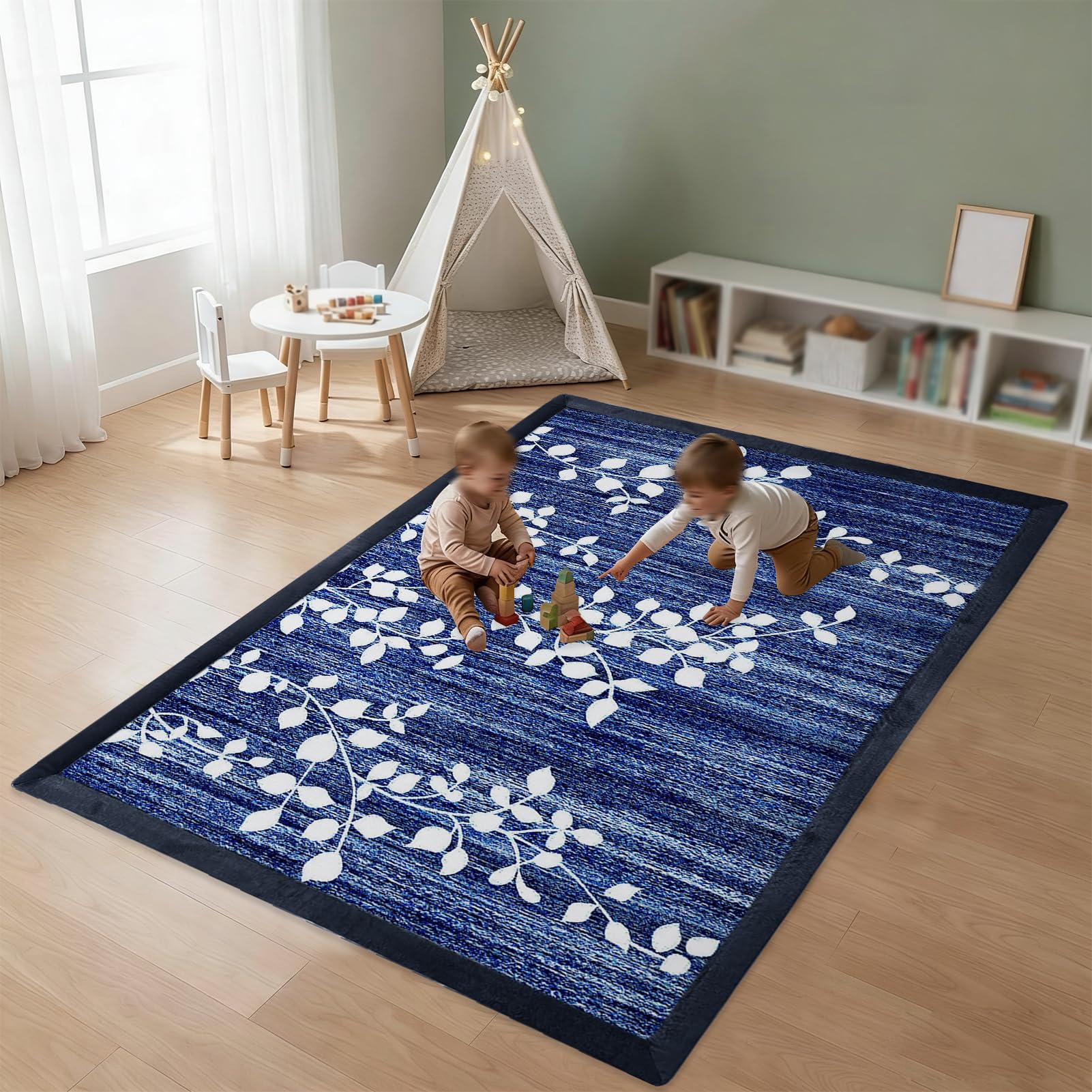 Baby Play Mat for Floor, 3 cm Thick Playmats for Babies, Soft Baby Rug Kids Playpen Mat for Crawling & Playing, Non-Slip Play Crawling mat for Nursery Baby, Soft Activity Floor Mat 190 x 240 cm