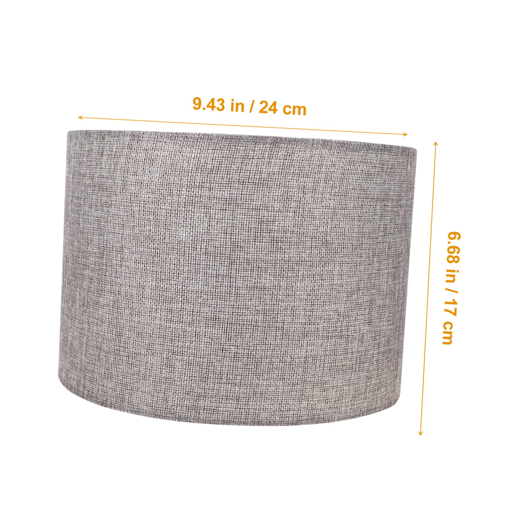 Paralume Tessuto Cilindrico Grigio per Lampade da e Scrivania e Design per Camera da Letto e