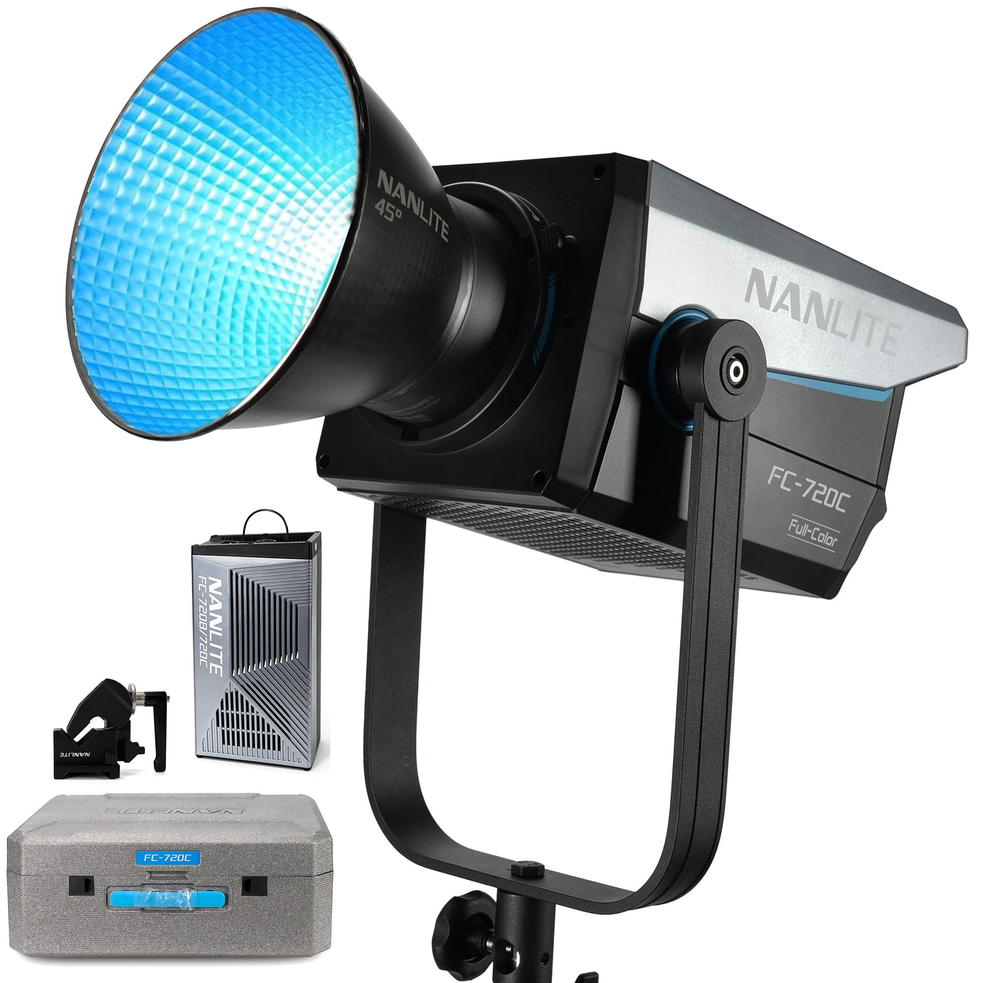 Nanlite FC-720C 750W RGBW LED-Videoleuchte, Vollfarb-Studio-Strahler mit 2700K-12000K, CRI 96 TLCI 97, Bowens-Halterung für Film- und Broadcast-Produktion, YouTube, Live-Streaming und Fotografie