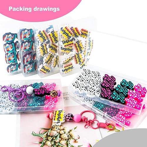 Miniatura 9 de HHCFAST 15 cuentas de silicona, cuentas focales de silicona para hacer llaveros, cuentas focales de silicona para bolígrafos, cuentas de silicona