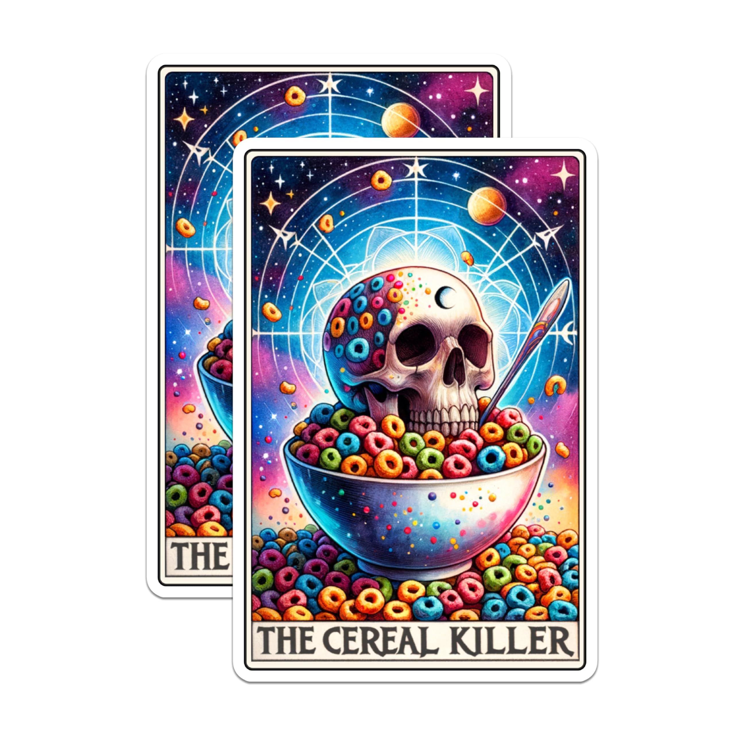 Autocollant tarot Cereal Killer x2 en vinyle 12,7 cm pour pc et auto