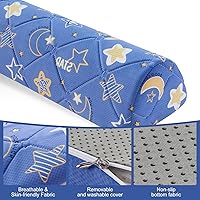 Vista 5 de Paquete de 1 protector de cama de espuma de alta calidad para niños pequeños, rieles de cama antideslizantes para niños pequeños para camas Twin