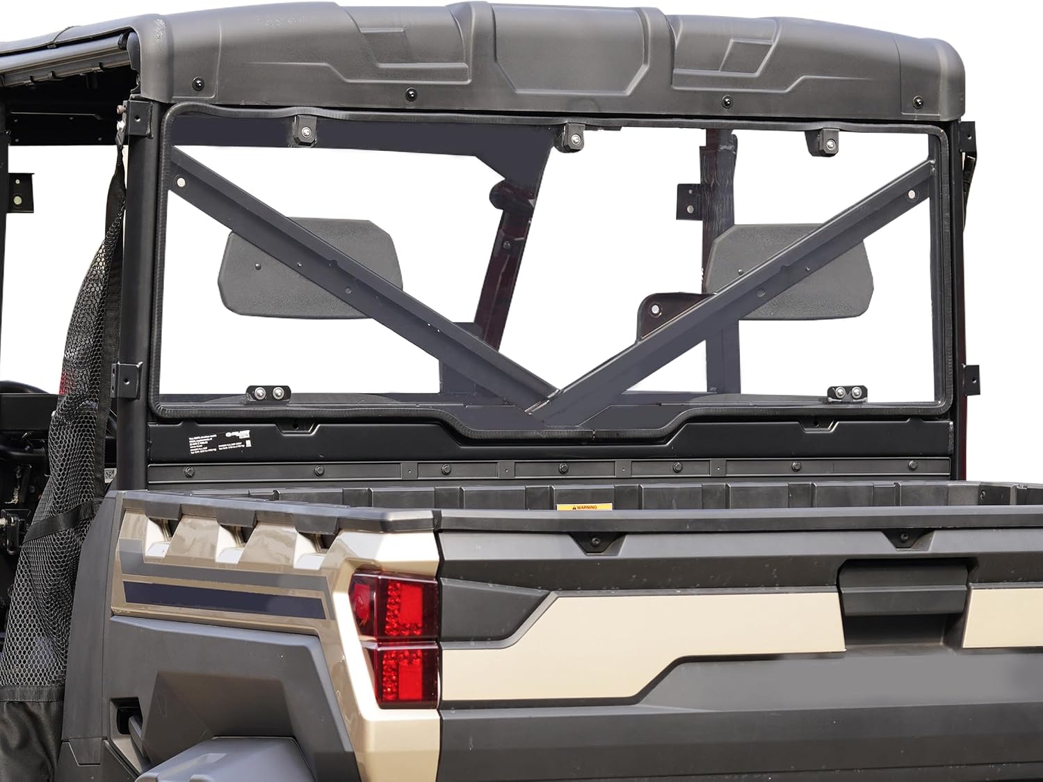 KIWI MASTER Rear Window for 2017-2026 Polaris Ranger XP 1000/900/Crew Accessories, Hard Coat Poly Back Windshield, Heavy Duty Polycarbonate, Scratch Resistant