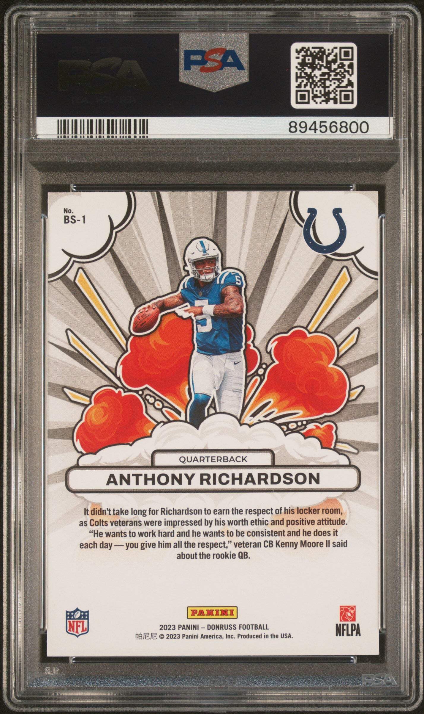 Amazon.com: Graded 2023 Panini Donruss Anthony Richardson #BS1