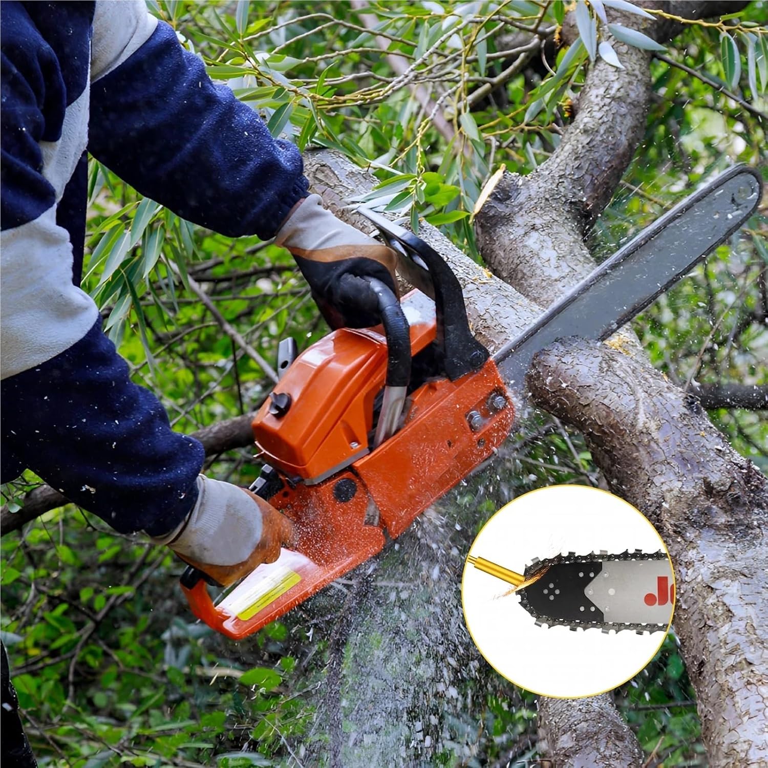 Chainsaw Sharpener Bits 60Pcs Diamond Chainsaw Sharpener with 4.0/4.8/5.5mm Durable Grinding Bits Kit for Chain Saws Metal Polishing