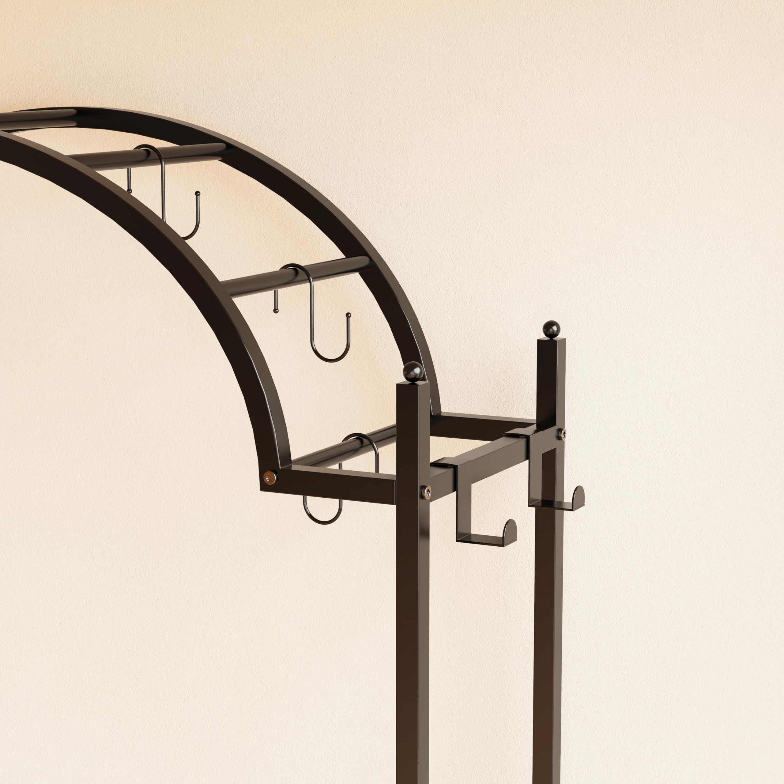 unho Blumenständer mit 5 Ebenen/16 Haken, Pflanzenregal 190cm Hoch Pflanzenständer Blumenregal für Indoor Balkon Boden Wohzimmer