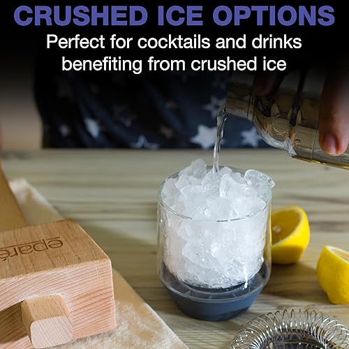 Miniatura 4 de Eparé Lewis Bag & Ice Mallet - Martillo de madera triturador de hielo manual - Bolsa de trituración de lona - Cócteles de barra de hielo triturados
