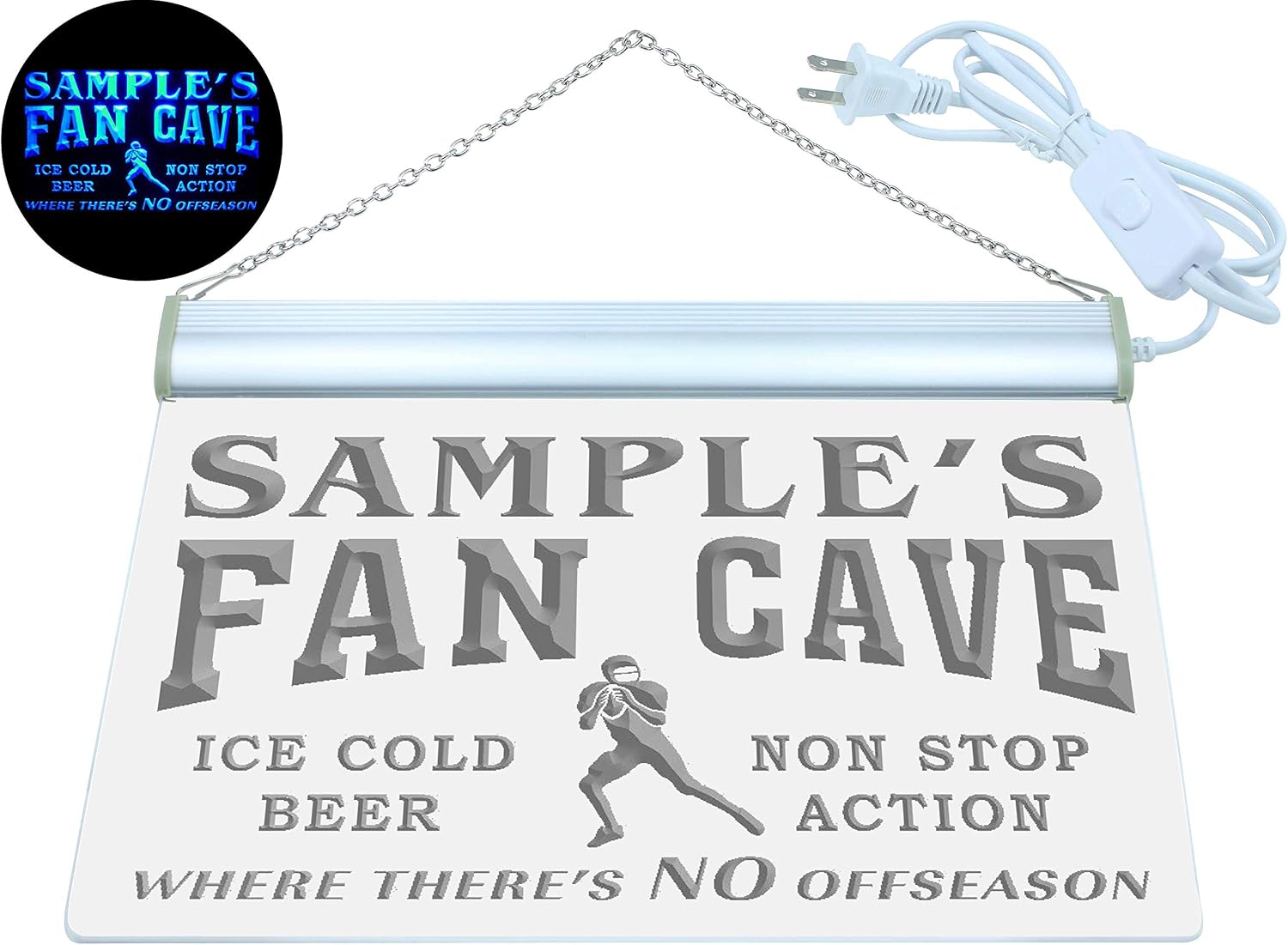ADVPRO te-tm Name Personalized Custom Football Fan Cave Bar Beer Neon Sign