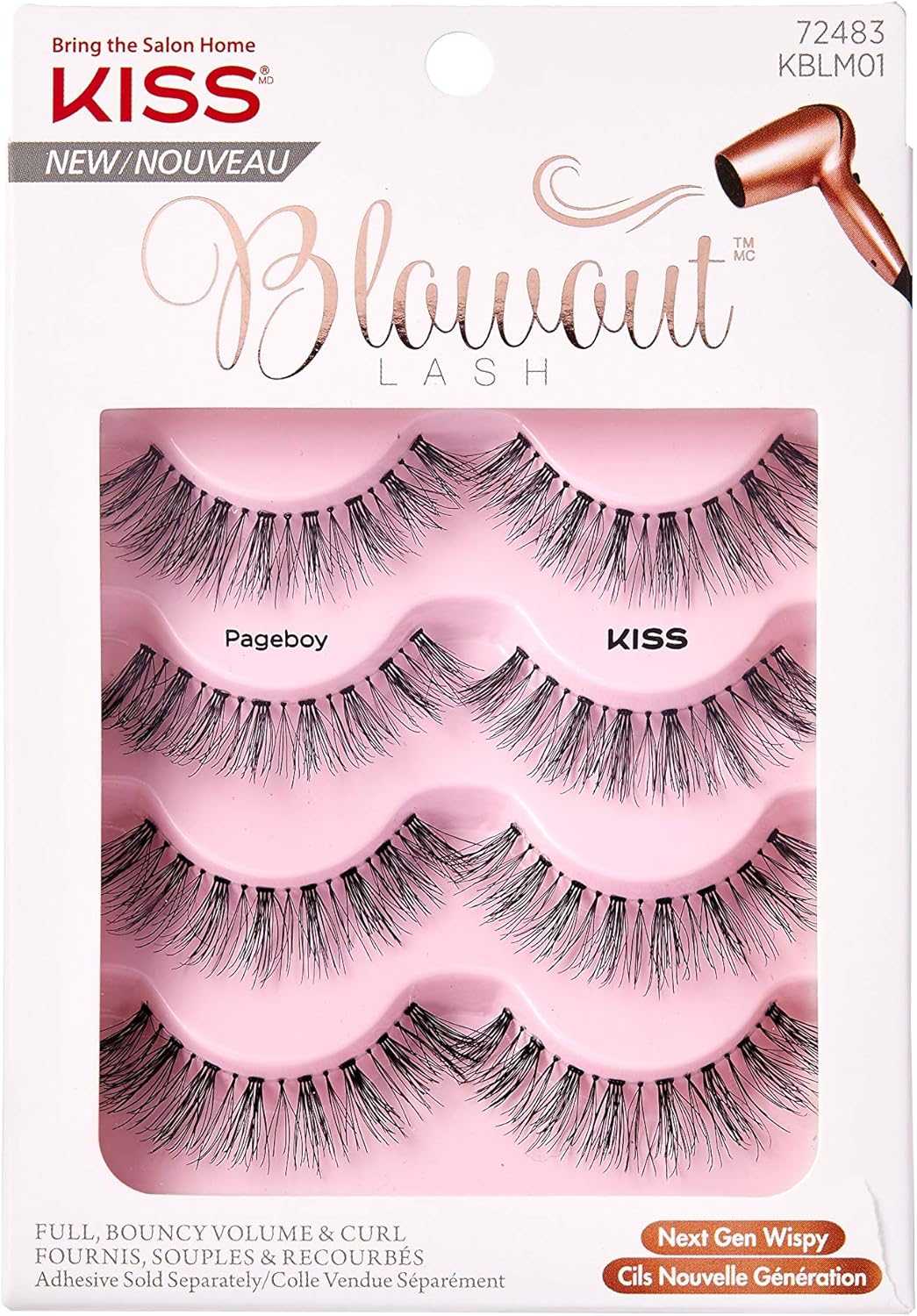 Kiss Lashes Kblm01ca Blowout Eyelashes Multi Pack 5 Pairs, 0.03 Pounds Amazon.ca Beauty