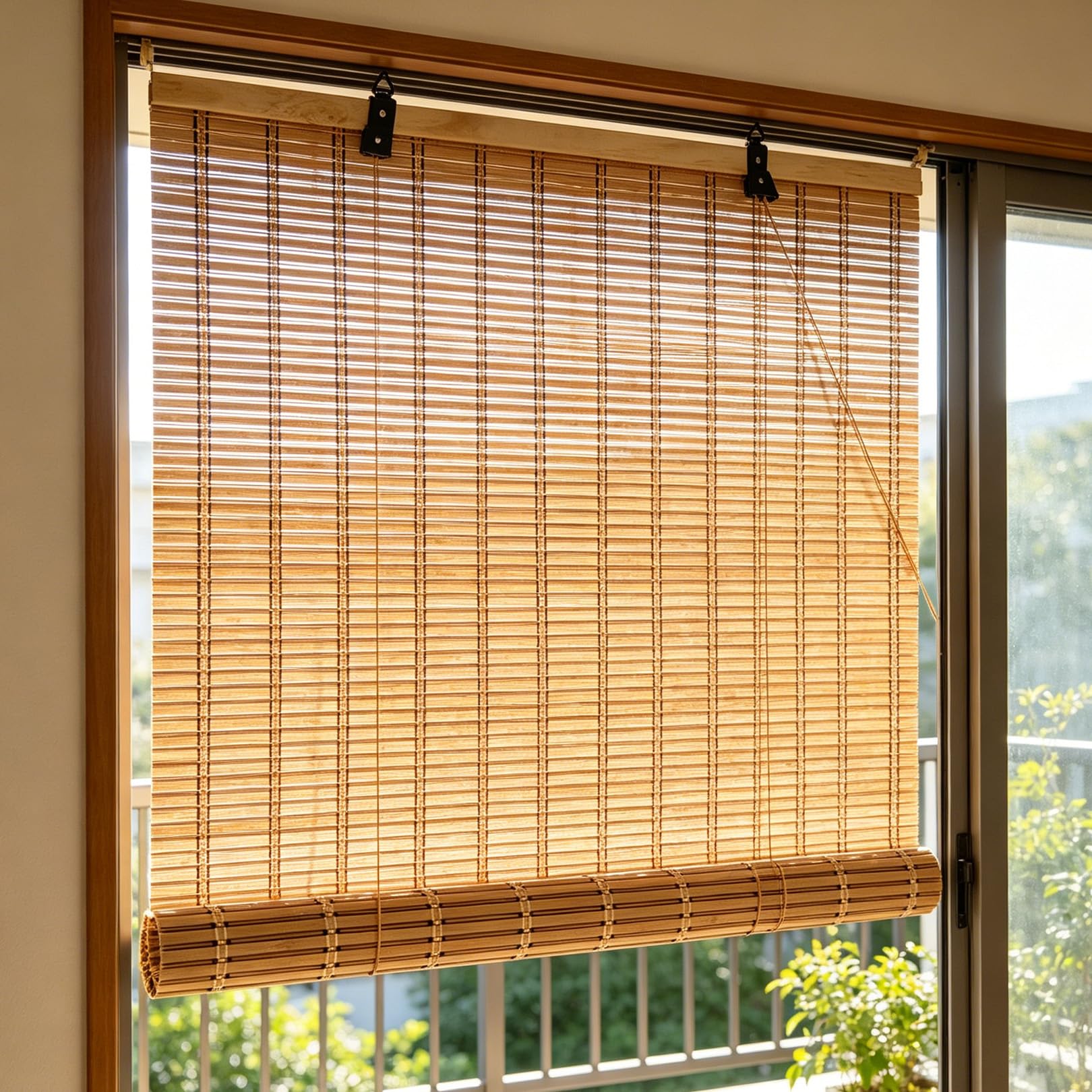 80x90cm Tenda a Rullo in Bambù Su Misura Persiana bambù Oscurante e Parasole Tapparella Avvolgibile Protezione UV Tende a pacchetto, Ideale per interni ed esterni Balcone,Terrazzo