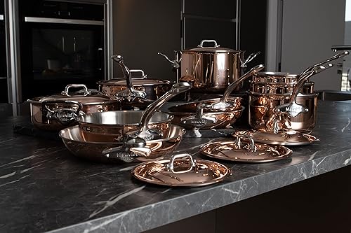 Miniatura 2 de Mauviel M'6S - Sartén de cobre pulido y acero inoxidable de 6 capas con mango de acero inoxidable fundido, apto para todo tipo de estufas, 3.4