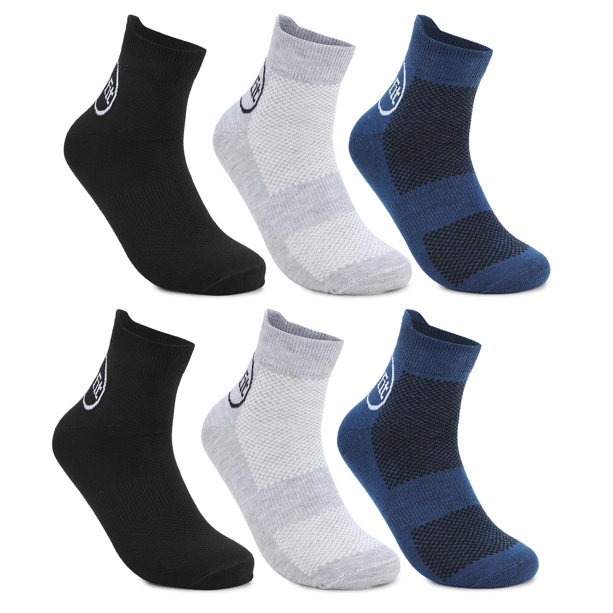 ComfyFitAnkle Socks for Men| Sports Socks for Mens | Cotton Ankle length Striped Socks Soft Thick and Stylish Suitable for All Day Comfort for Formal And Causal Wear Elastic Fibre Socks
