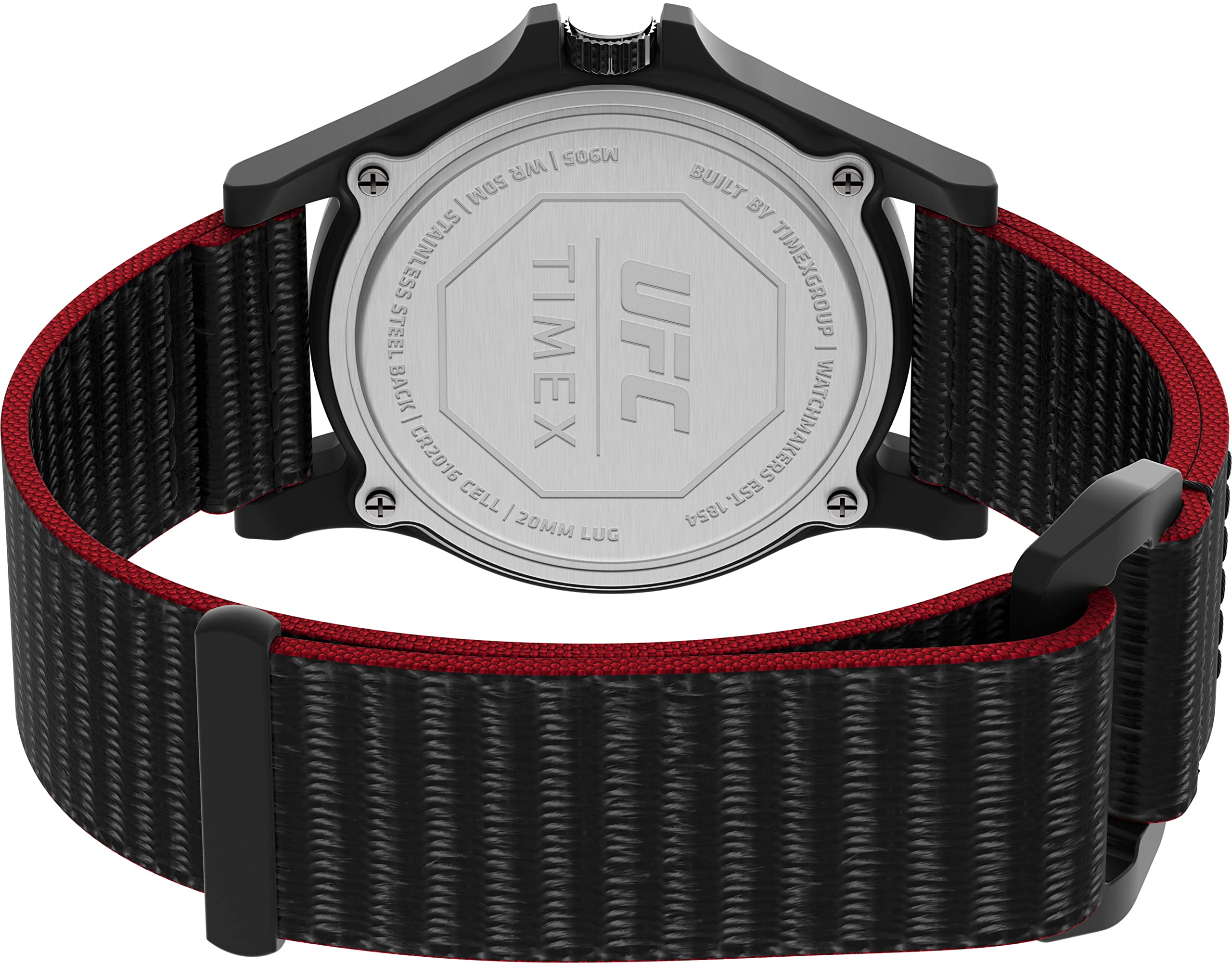 Timex UFC Montre Apex 40 mm pour Homme - Bracelet Noir - Cadran Noir - Boîtier Noir
