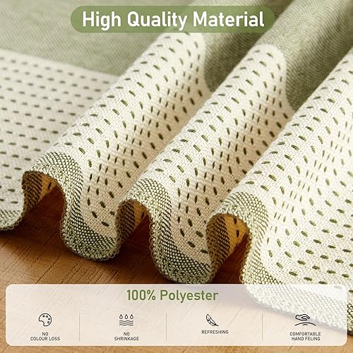 Miniatura 8 de Camino de mesa rústico de granja de 90 lches, estilo arpillera largo, 13 x 90 pulgadas, camino de mesa trenzado hecho a mano con borlas para