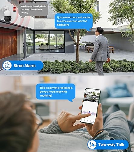 Miniatura 7 de Cámara IP de domo de velocidad PoE PTZ de 4K 8MP con seguimiento automático y audio de 2 vías, inclinación panorámica 18X, zoom óptico 30x,