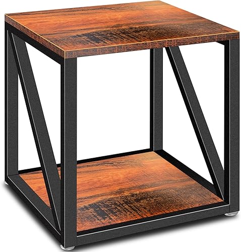 Miniatura 1 de Printer Stand Wood Printer Stand with Storage 2 Tier Heavy Duty Printer Table Printer Stand for Desk Under Desk Storage Shelf for Home Office (Brown)