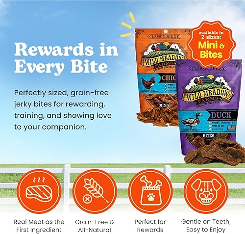 Miniatura 8 de Wild Meadow Farms - Minis clásicos de pollo, golosinas de entrenamiento de cecina suave para perros, sin granos, totalmente naturales y de tamaño