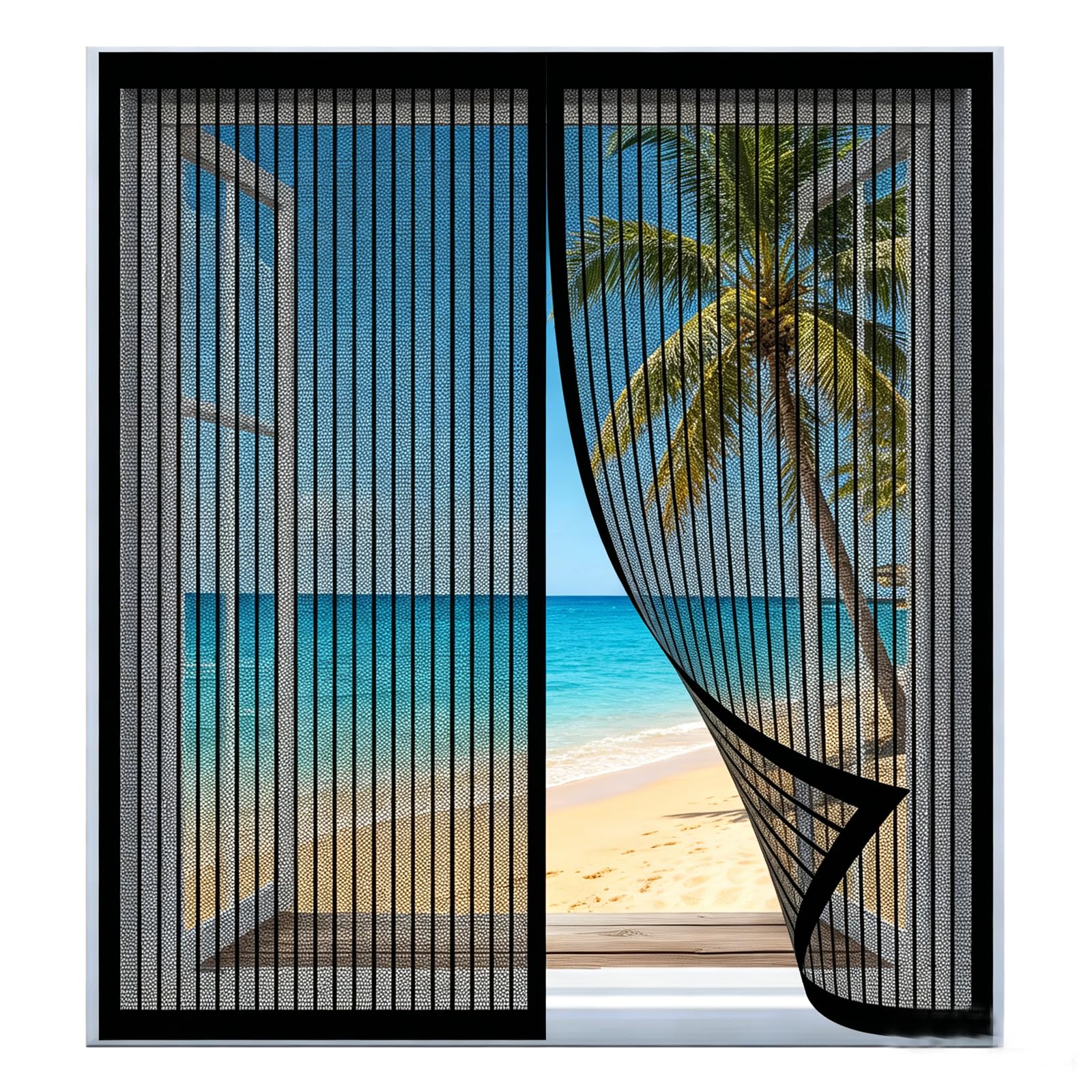 Moustiquaire fenetre ajustable anti moustique amovible pour locataire