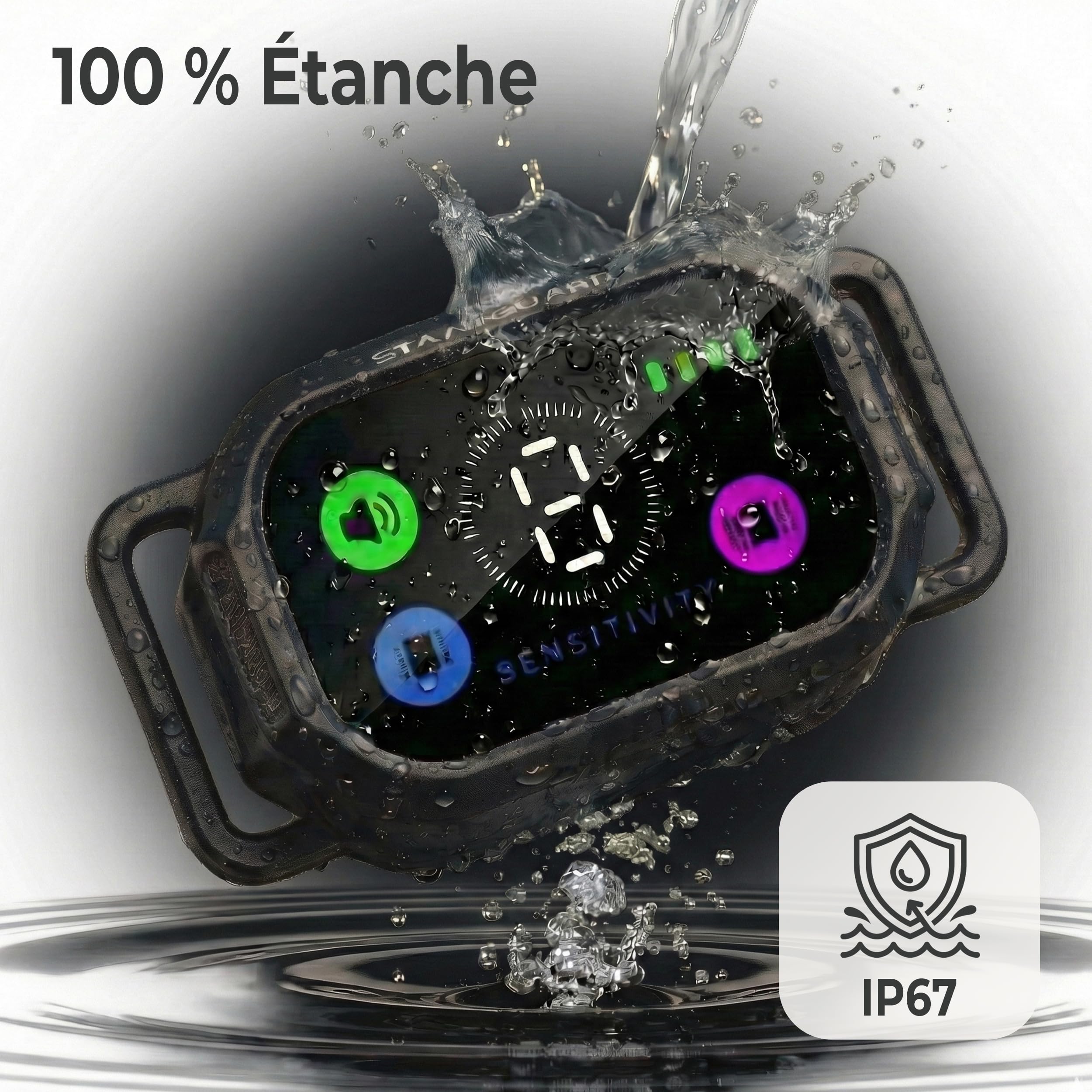 2-en-1 Collier Anti Aboiement Chien et Collier de Dressage pour Chien avec Télécommande – Automatique et Manuel – sans Choc Électrique – Sons, Vibrations Intelligentes – Étanche IP67