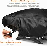 Ezilif Housse de barbecue Weber Q100/Q1000/Q120/Q1200/Q1400 - Housse de barbecue en tissu Oxford 600D - Protection contre les intempéries - Pour Enders Urban Explorer - Pour barbecue électrique - 70 x - 5