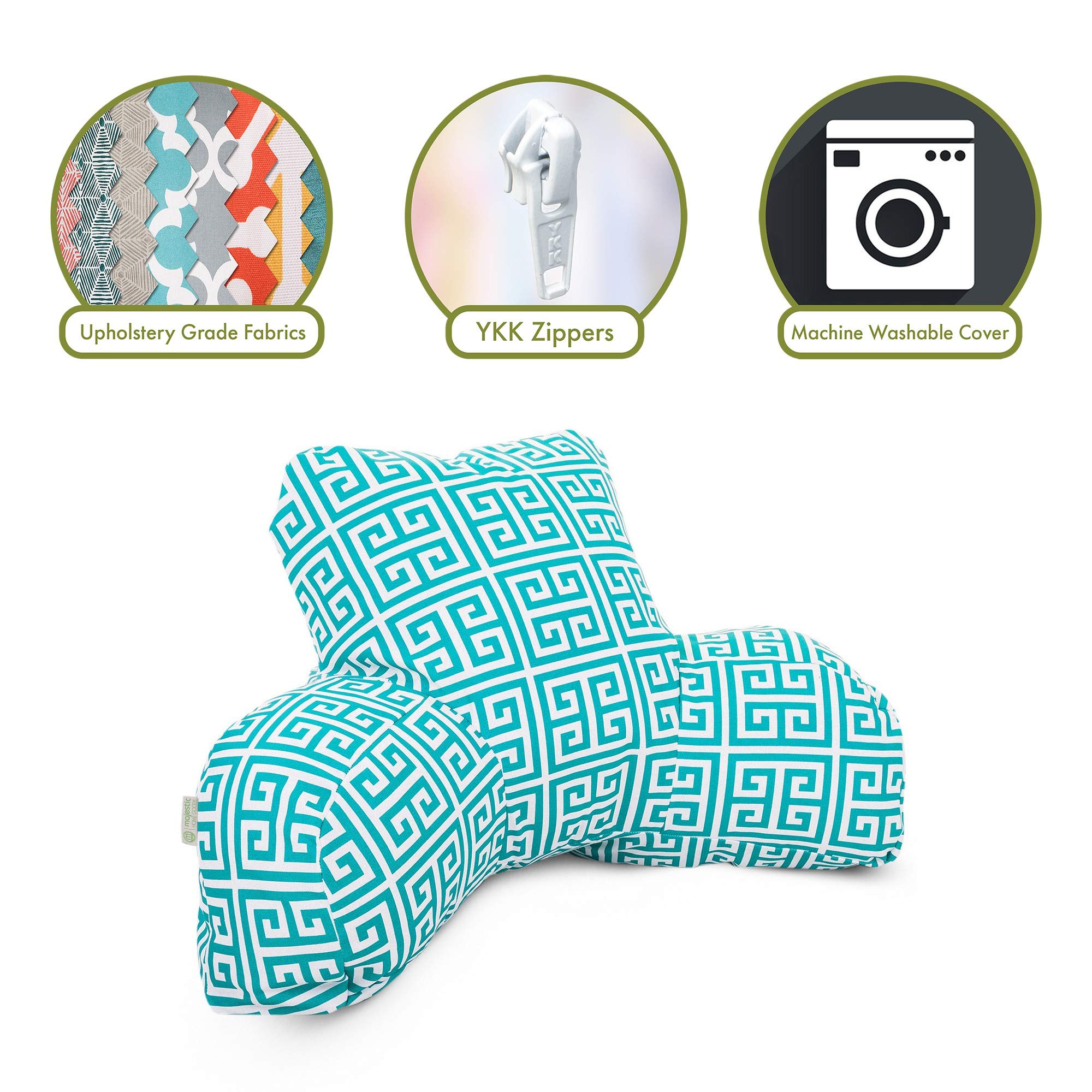 Majestic Home Goods Pacific Towers Reading Pillow, Turquoise