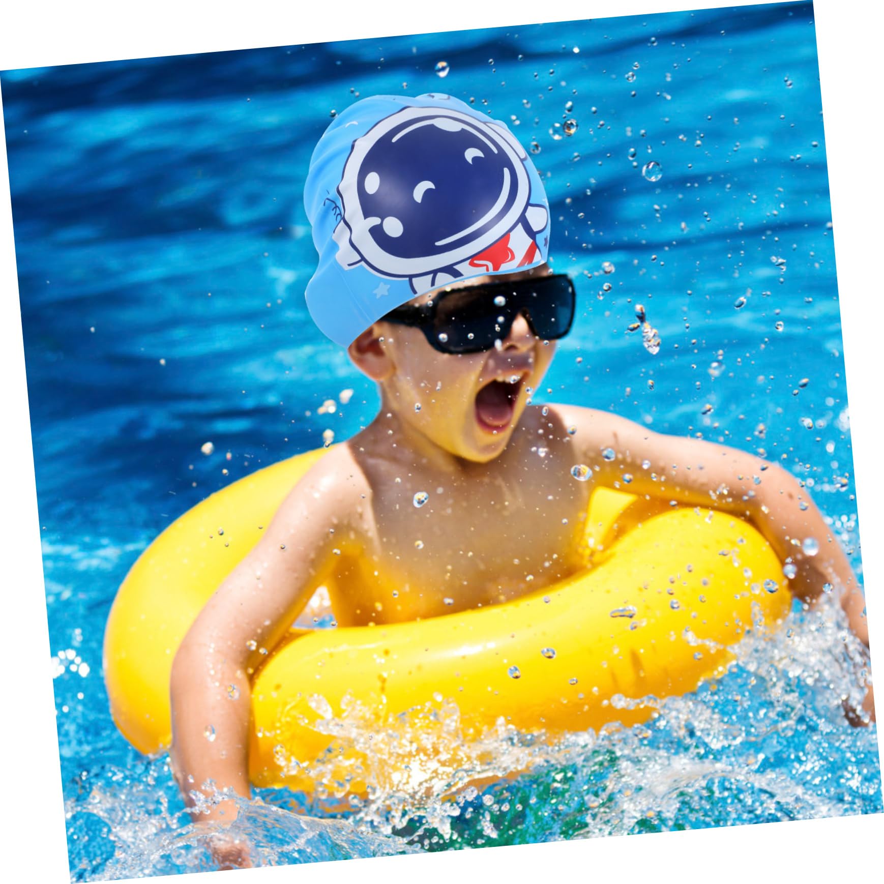 BESPORTBLE Cuffia Da Nuoto in Silicone Per Cuffie Da Nuoto Piscina Cuffia Da Bagno Fare Il Bagno Cuffia Da Nuoto Per Donna Adulto Che Nuota Galleggia Nuotata Blue Gel Di Silice