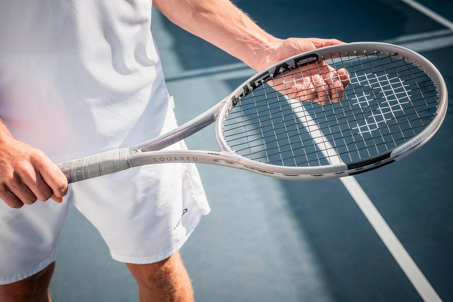 HEAD Squared Tennis Racquet – Head-Light Performance Racquet with Dual Tube Technology, Strung Mid Tension with Velocity 16G String, Arm-Friendly Comfort for All Skill Levels