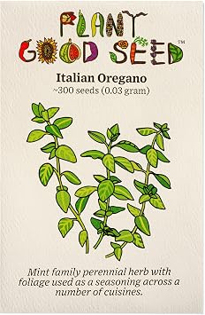 Plant Good Seed Organic Italian Oregano Seeds for Planting 300 Count | Classic Pizza and Pasta Herb, Robust Savory Flavor, Hardy Spreading Perennial, Harvest and Dry All Season, Non-GMO