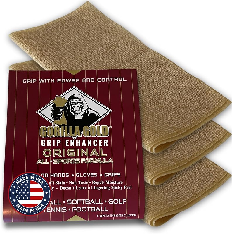 Grip Enhancer Tacky Towel - USA-Made Chalkless Formula | Perfect for Softball, Golf, Tennis and More - Competition Approved Multi-Sport Moisture Control for Sweaty Hands