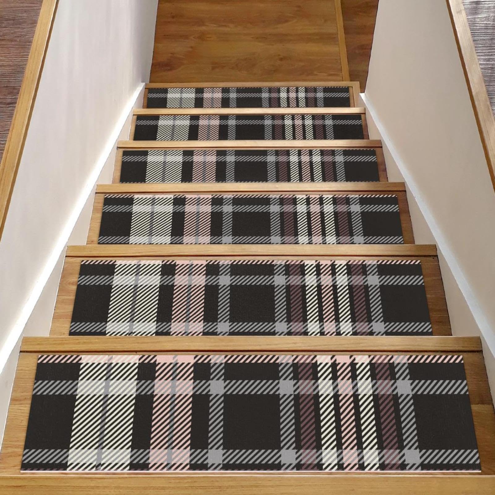 Camino de escalera para niños y perros: 15 alfombrillas protectoras de madera de 8x30 pulgadas