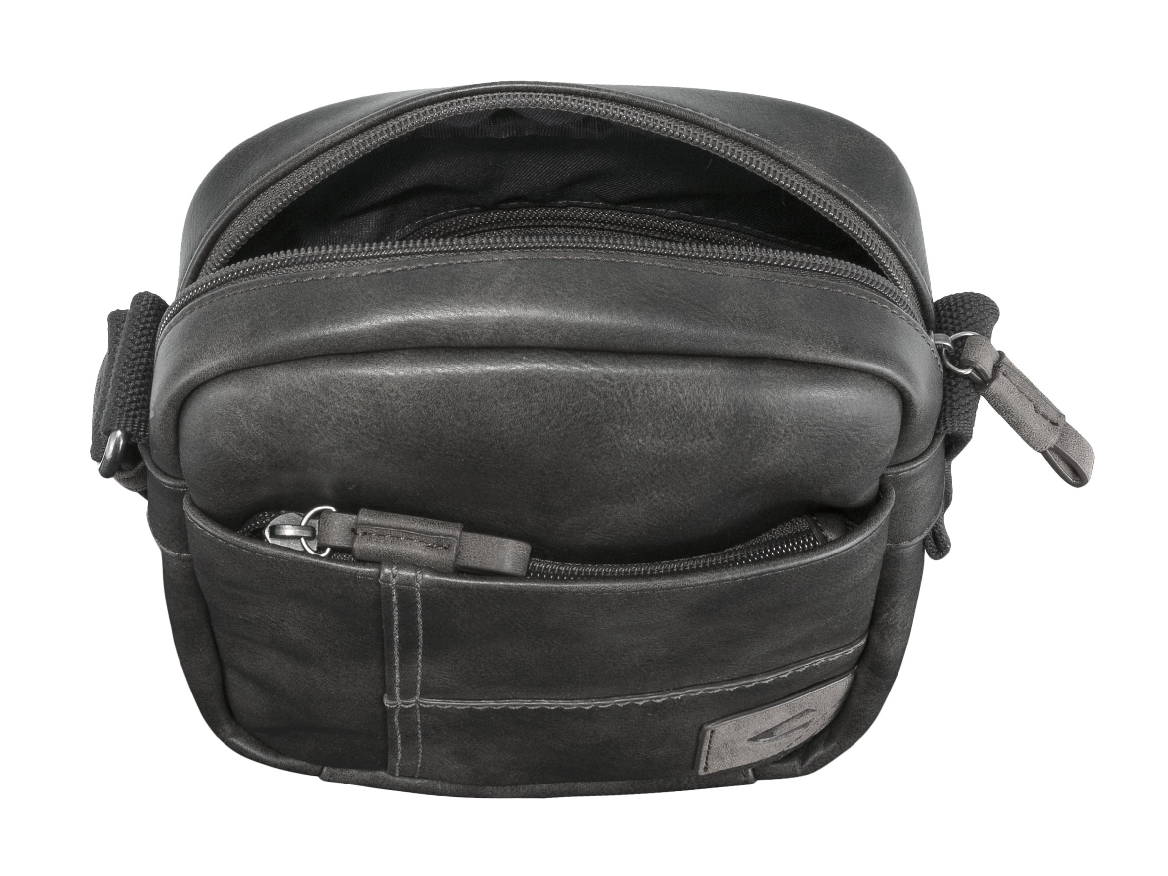 camel active Laos męska torba na ramię Crossbody Bag mała, czarny, S, 000439