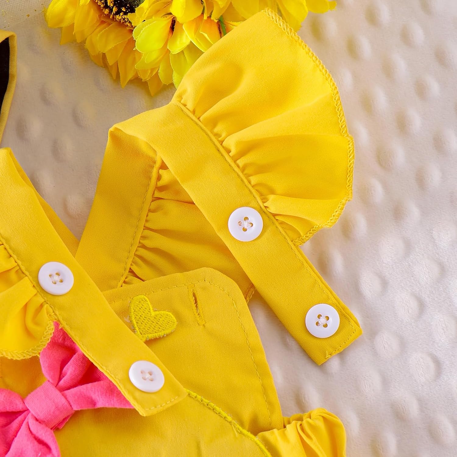 Baby Girl Clothes Summer Outfit Newborn Ruffle Romper Cartoon Suspender Skirt Bow Headband Set 0-18 Months - Image 7