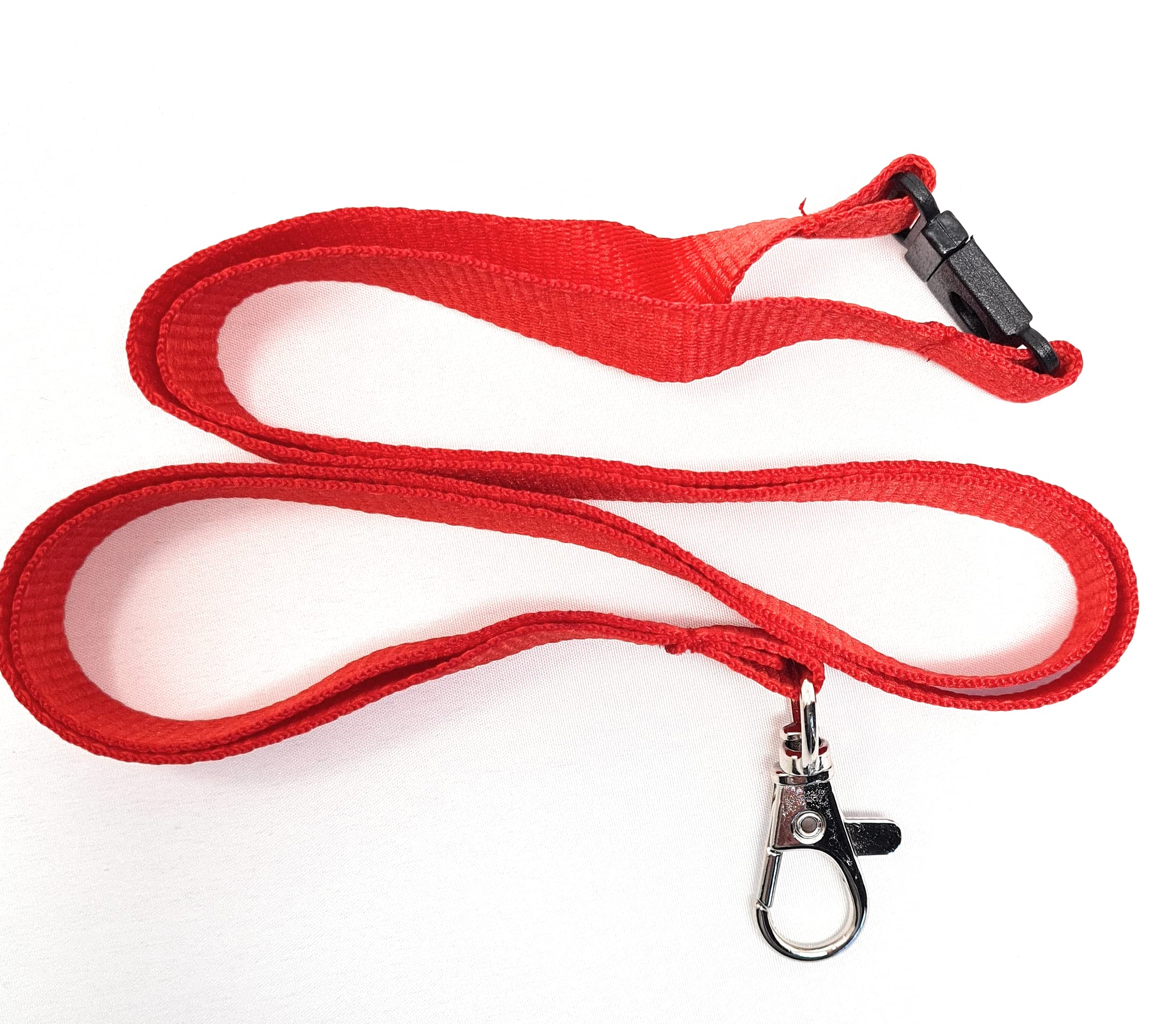 15mm Polyester lanyards *with Free Clear cardholders* (pk of 25) (RED)