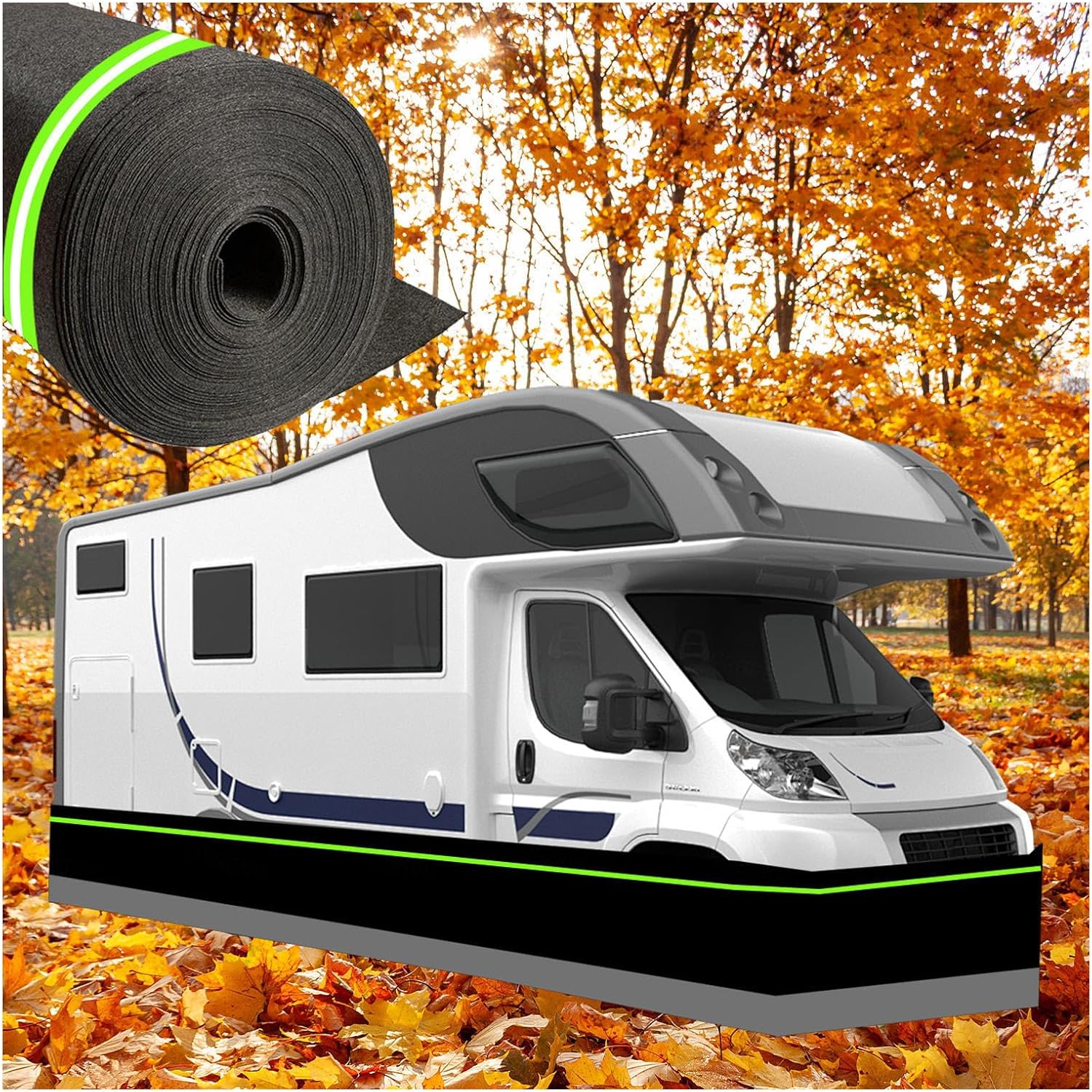 No Drilling Required Camper Skirting for Winter 80cm Tall Rv Skirting for Travel Trailer Thickening and Hardening Rv Fender Skirt,30m