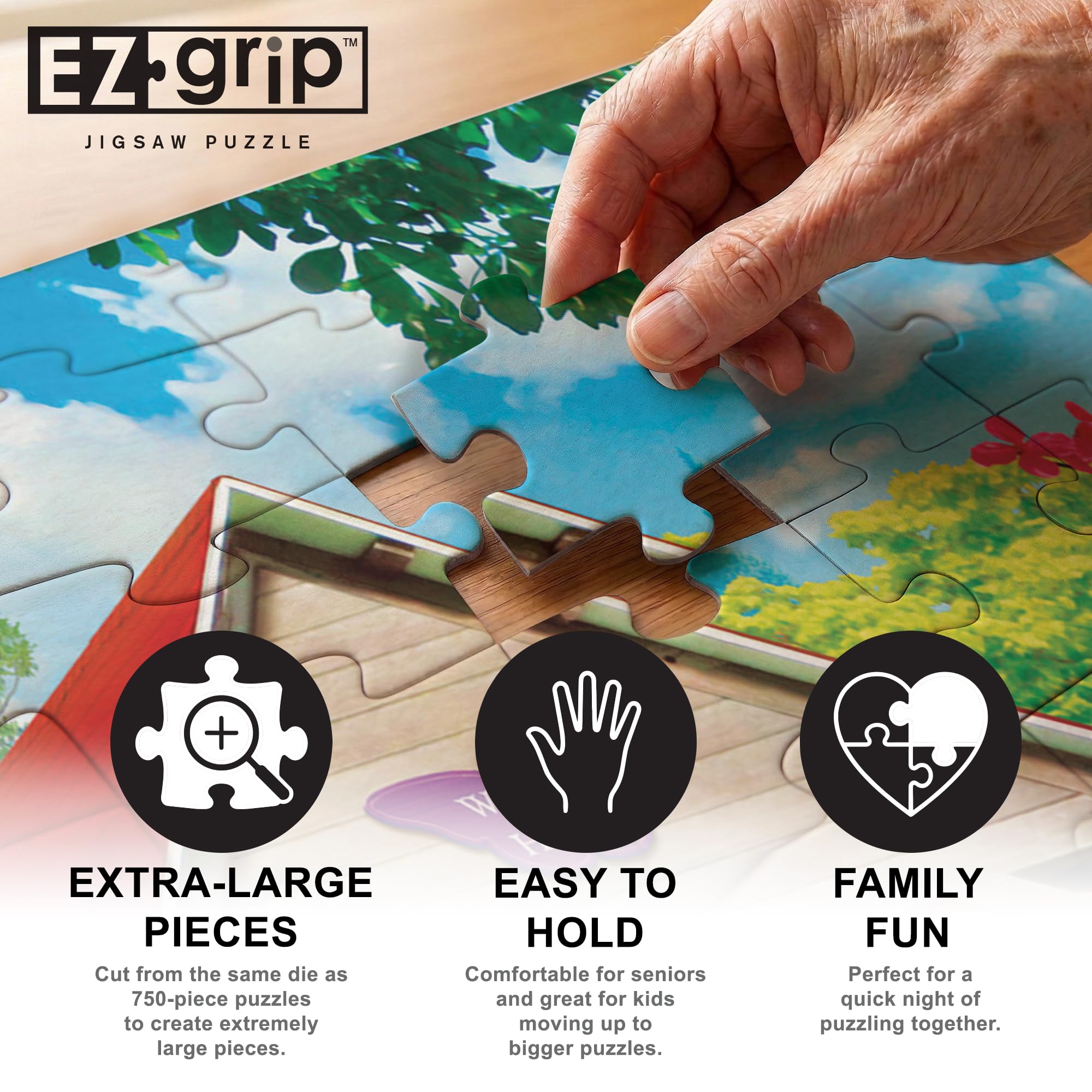 Amazon.com: Masterpieces 300 Piece EZ Grip Jigsaw Puzzle - Welcome