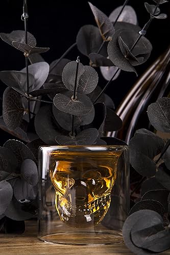 Miniatura 5 de Juego de decantador de whisky de cristal Skull Globe para licor, vodka, regalos para hombres